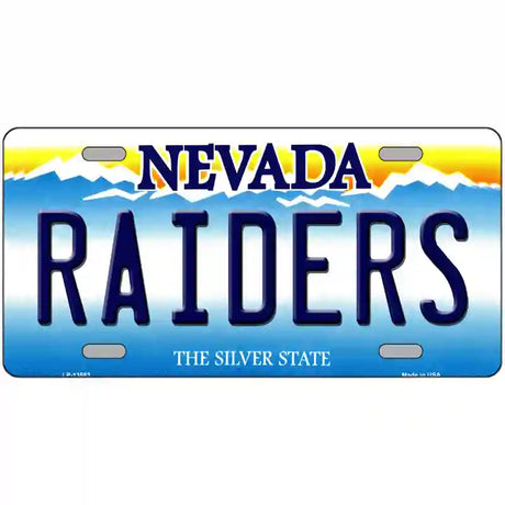 Raiders Nevada Novelty Metal License Plate Tag 12" x 6" (LP)