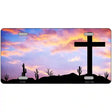 Cross Sunrise Photograph Novelty Metal License Plate 12" x 6" (LP)