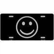 Smiley Black Novelty Metal License Plate Tag 12" x 6" (LP)