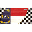 North Carolina Racing Flag Novelty Metal License Plate Tag 12" x 6" (LP)