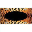 Tiger With Black Center Oval Metal Novelty License Plate 12" x 6" (LP)