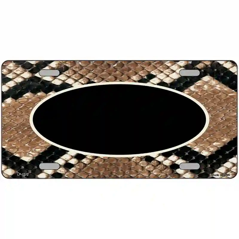 Snake With Black Center Oval Metal Novelty License Plate 12" x 6" (LP)