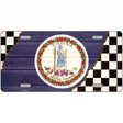 Virginia Racing Flag Novelty Metal License Plate Tag 12" x 6" (LP)