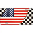 USA Racing Flag Novelty Metal License Plate Tag 12" x 6" (LP)