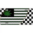 Weed American Racing Flag Novelty Metal License Plate Tag 12" x 6" (LP)