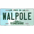 Walpole New Hampshire Novelty Metal License Plate Tag 12" x 6" (LP)