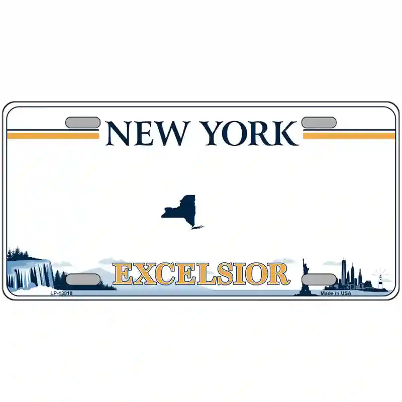 New York Excelsior Novelty Metal License Plate 12" x 6" (LP) / Yes