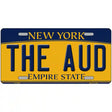 The Aud NY Yellow Novelty Metal License Plate Tag 12" x 6" (LP)