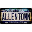 Allentown NY Blue Rusty Novelty Metal License Plate Tag 12" x 6" (LP)