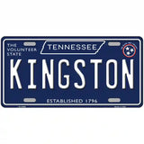 Kingston Tennessee Blue Novelty Metal License Plate Tag 12" x 6" (LP)