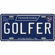 Golfer Tennessee Blue Novelty Metal License Plate Tag 12" x 6" (LP)