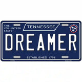 Dreamer Tennessee Blue Novelty Metal License Plate Tag 12" x 6" (LP)