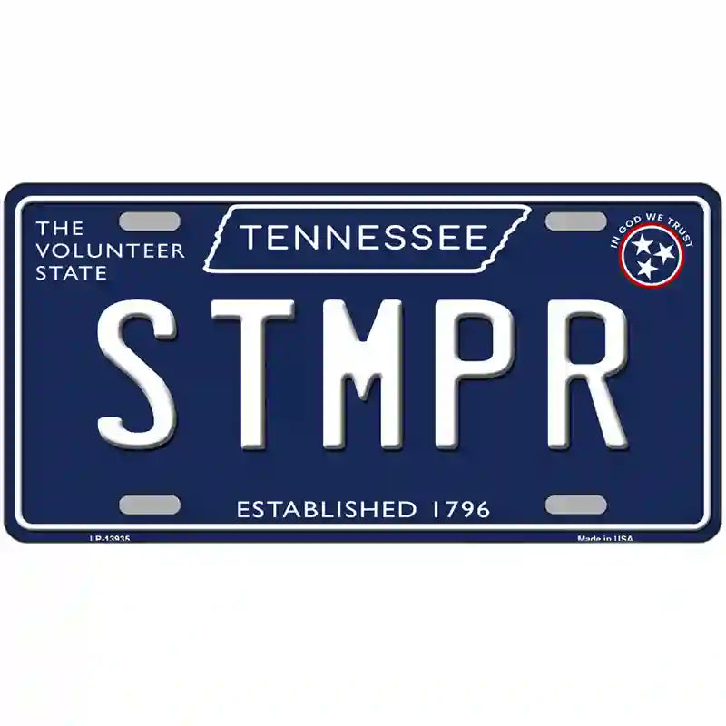 Stmpr Tennessee Blue Novelty Metal License Plate Tag 12" x 6" (LP)