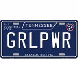 Grlpwr Tennessee Blue Novelty Metal License Plate Tag 12" x 6" (LP)