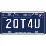 2QT4U Tennessee Blue Novelty Metal License Plate Tag 12" x 6" (LP)