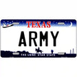 Texas Army Novelty Metal License Plate Tag 12" x 6" (LP)