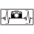 Photography Heart Beat Novelty Metal License Plate Tag 12" x 6" (LP)