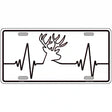 Deer Heart Beat Novelty Metal License Plate Tag 12" x 6" (LP)