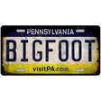 Bigfoot Pennsylvania Novelty Metal License Plate Tag 12" x 6" (LP)