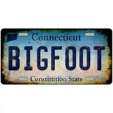 Bigfoot Connecticut Novelty Metal License Plate Tag 12" x 6" (LP)