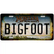 Bigfoot Montana Novelty Metal License Plate Tag 12" x 6" (LP)