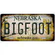 Bigfoot Nebraska Novelty Metal License Plate Tag 12" x 6" (LP)