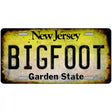 Bigfoot New Jersey Novelty Metal License Plate Tag 12" x 6" (LP)