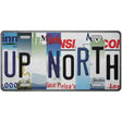 Up North Strip Art Novelty Metal License Plate Tag 12" x 6" (LP)