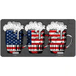 Three Beers America Novelty Metal License Plate 12" x 6" (LP)