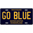 Go Blue Michigan Blue Novelty Metal License Plate 12" x 6" (LP)