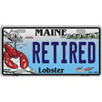 Retired Maine Lobster Novelty Metal License Plate 12" x 6" (LP)