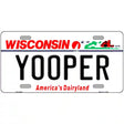 Yooper Wisconsin Novelty Metal License Plate 12" x 6" (LP)