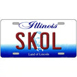 Skol Illinois Novelty Metal License Plate 12" x 6" (LP)