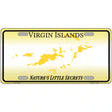 Virgin Islands Blank Novelty Metal License Plate 12" x 6" (LP) / Yes