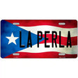 La Perla Puerto Rico Flag Novelty Metal License Plate 12" x 6" (LP)