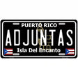 Adjuntas Puerto Rico Black Novelty Metal License Plate 12" x 6" (LP)