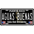 Aguas Buenas Puerto Rico Black Novelty Metal License Plate 12" x 6" (LP)