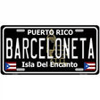 Barceloneta Puerto Rico Black Novelty Metal License Plate 12" x 6" (LP)