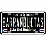 Barranquitas Puerto Rico Black Novelty Metal License Plate 12" x 6" (LP)