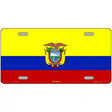 Ecuador Flag Metal Novelty License Plate 12" x 6" (LP)