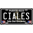 Ciales Puerto Rico Black Novelty Metal License Plate 12" x 6" (LP)