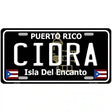 Cidra Puerto Rico Black Novelty Metal License Plate 12" x 6" (LP)