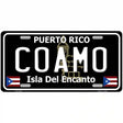 Coamo Puerto Rico Black Novelty Metal License Plate 12" x 6" (LP)