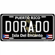 Dorado Puerto Rico Black Novelty Metal License Plate 12" x 6" (LP)