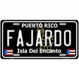 Fajardo Puerto Rico Black Novelty Metal License Plate 12" x 6" (LP)