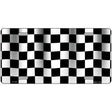 Waving Checkered Flag Metal Novelty License Plate 12" x 6" (LP)