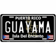 Guayama Puerto Rico Black Novelty Metal License Plate 12" x 6" (LP)