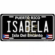 Isabela Puerto Rico Black Novelty Metal License Plate 12" x 6" (LP)