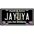 Jayuya Puerto Rico Black Novelty Metal License Plate 12" x 6" (LP)