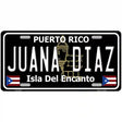 Juana Diaz Puerto Rico Black Novelty Metal License Plate 12" x 6" (LP)